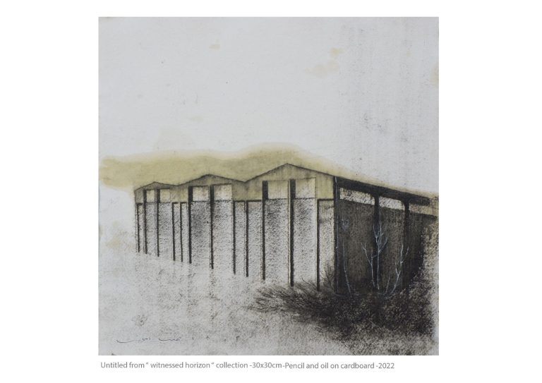 untitled - 30x30 cm - Pencil and oil on cardboard -2022
