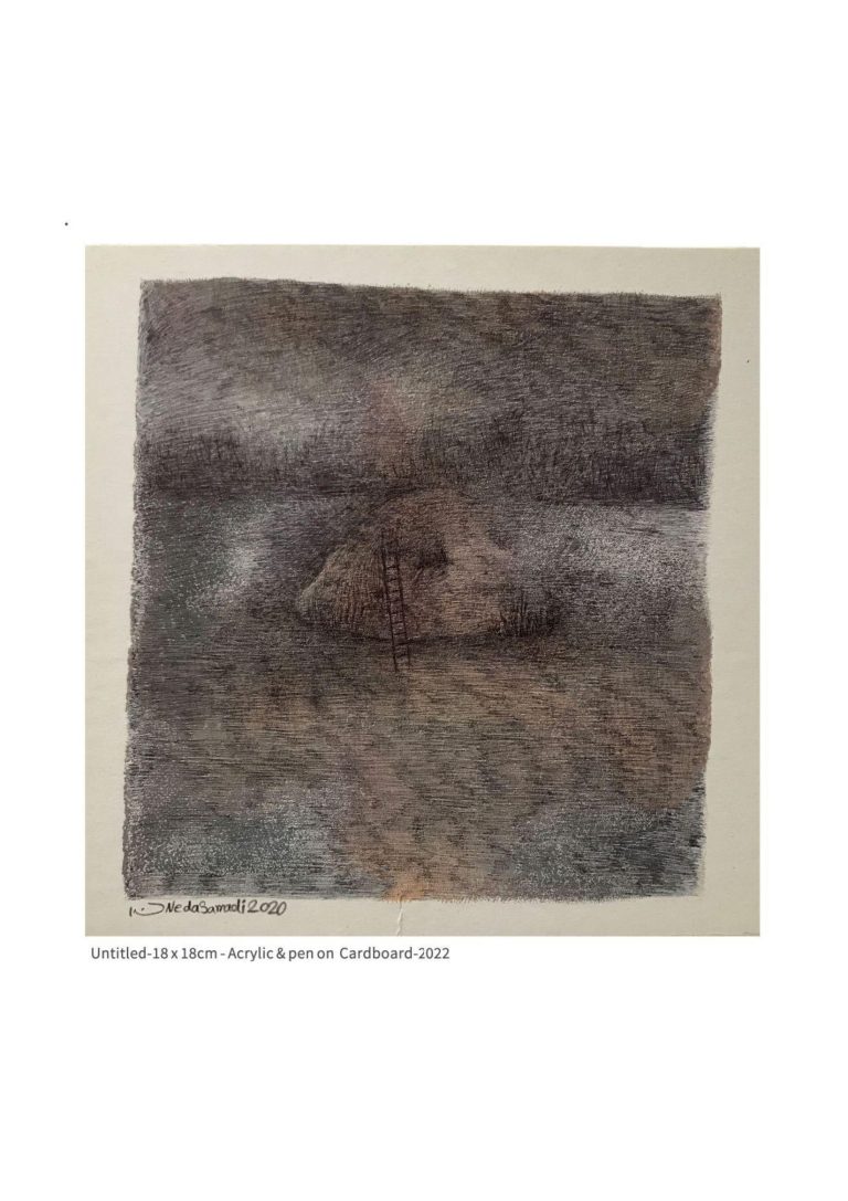 untitled - 18x18 cm - Acrylic and Pen on Cardboard - 2022