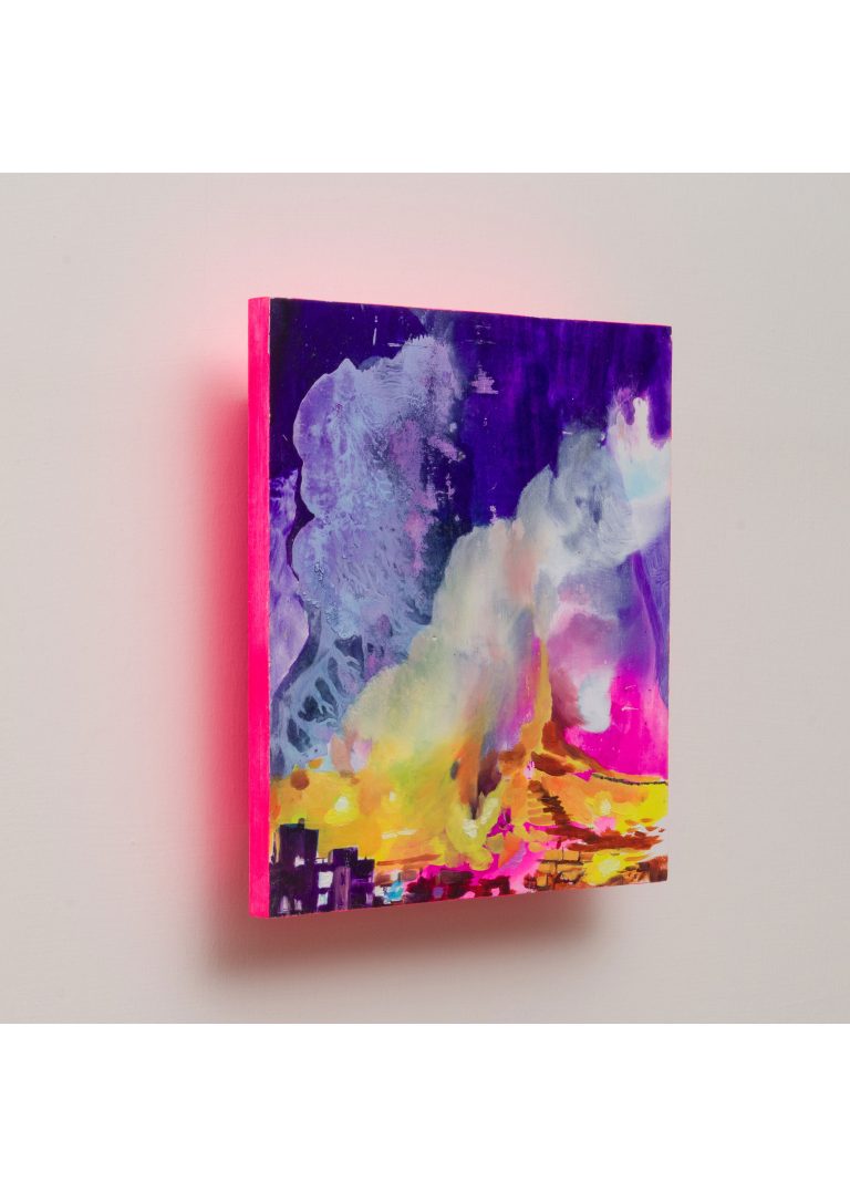 Note n.3 - 21x21 cm - Mixed media and oil on wood panel - 2022