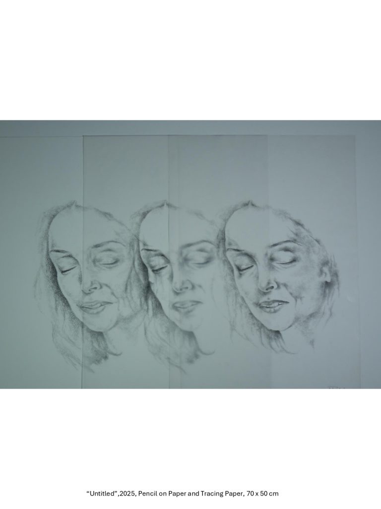 Untitled - 2025 - Pencil on paper and Tracing paper ,70x50cm