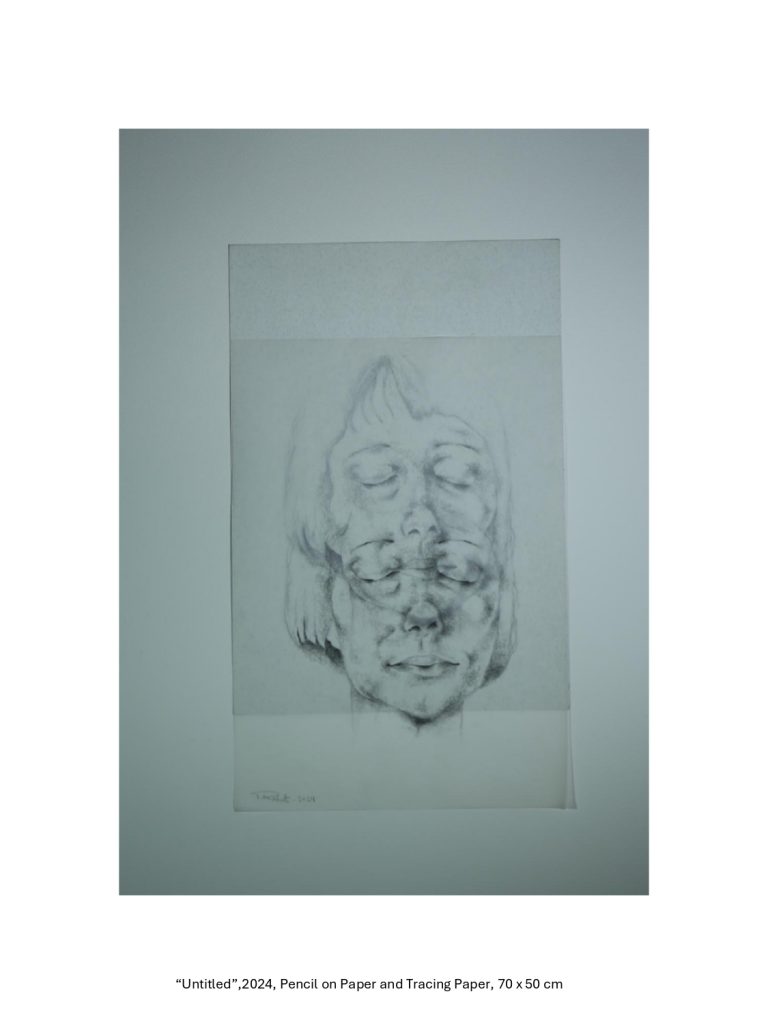Untitled - 2024 - Pencil on paper and Tracing paper ,70x50cm